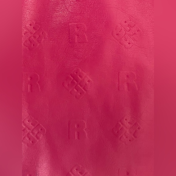 Rotate Herlina Mini Dress Size 8‎ Fuchsia Faux Leather Square Neck NWT - Picture 6 of 16